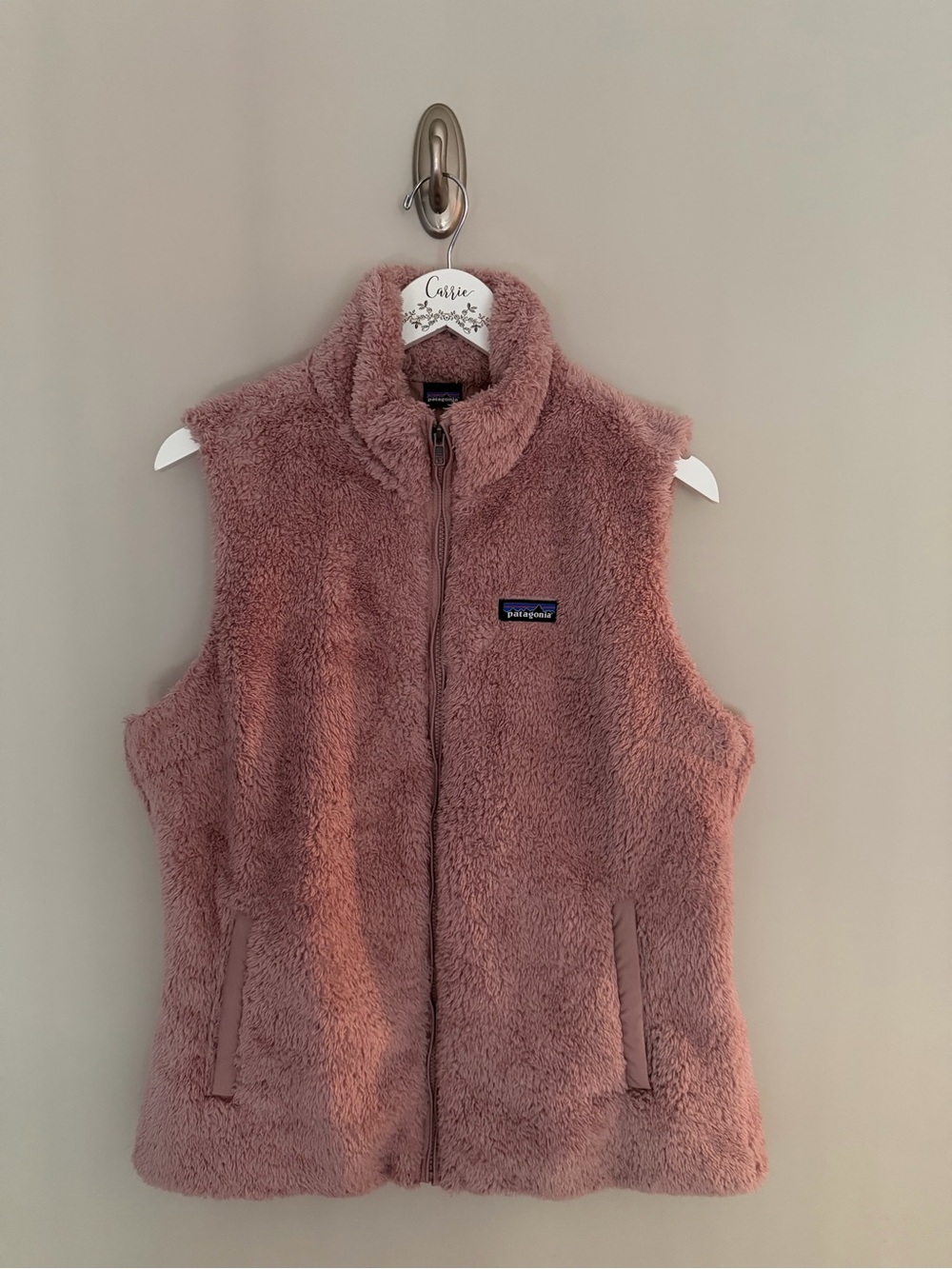 Patagonia Los Gatos Dusty Rose Pink Fleece Vest - Size M